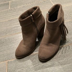 Jessica Simpson suede booties with fringe